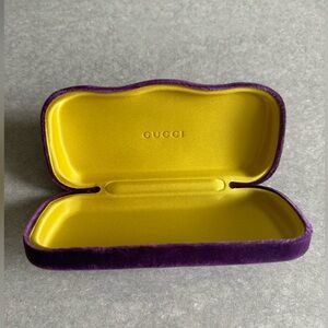 Gucci purple yellow glasses case. Never used.